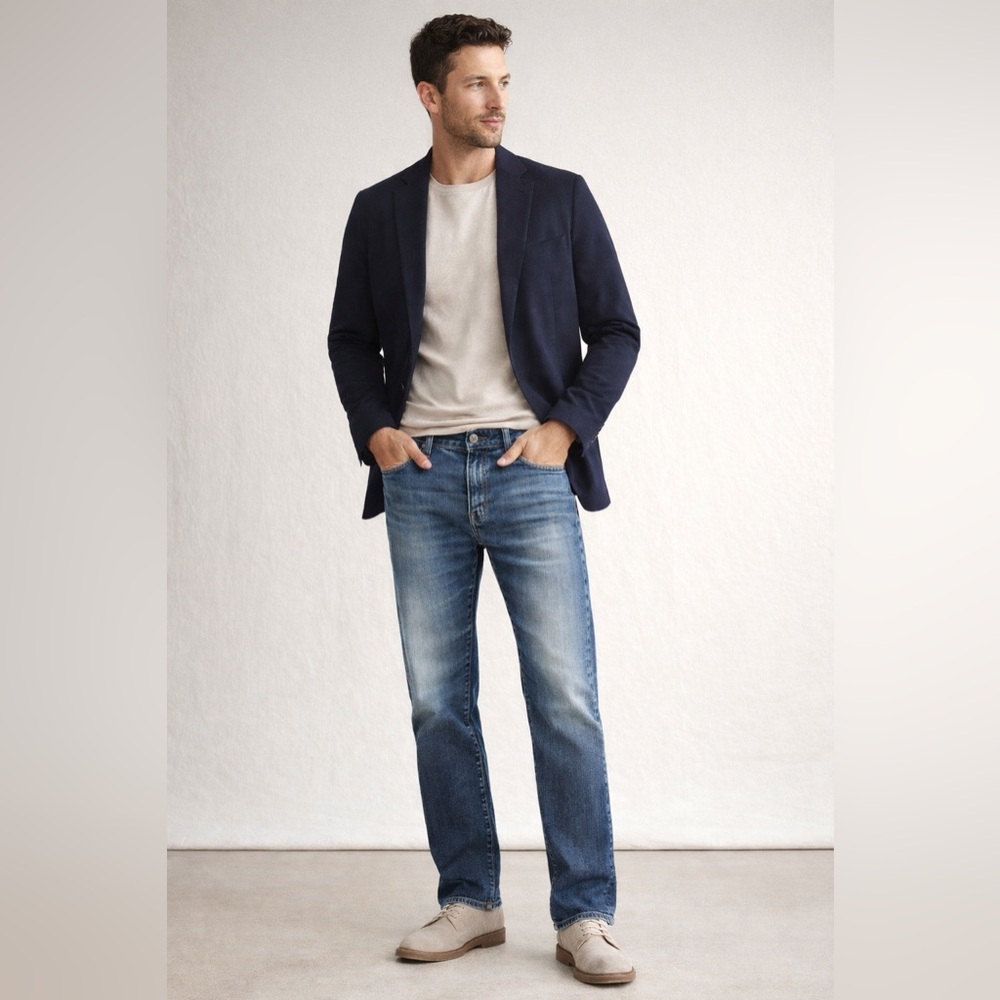 Ag Adriano Goldschmied Men's Slim Straight Jeans - Blue